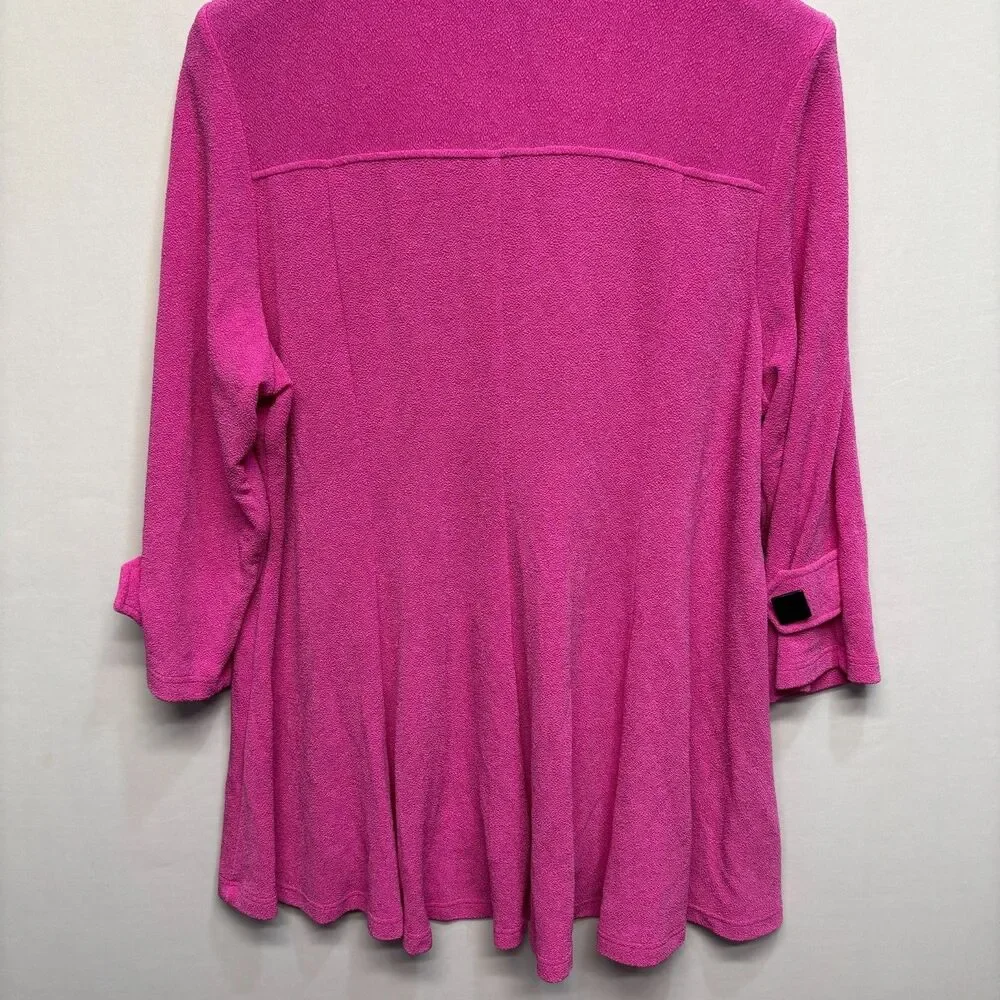 Ali Miles Women 3/4 Sleeve Blouse Top Shirt Size XL X-Large Pink D123 -22